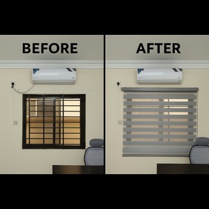 Installed Zebra Roller Blinds in a Dhaka apartment living room