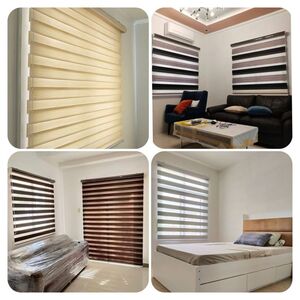 Cozy bedroom with zebra roller blinds in Bangladesh offering light control, privacy, and a calm modern atmosphere.