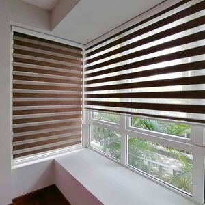 Blackout zebra roller blinds for home and office in Dhaka, Bangladesh – durable PVC and polyester fabric, dustproof and light-blocking design.